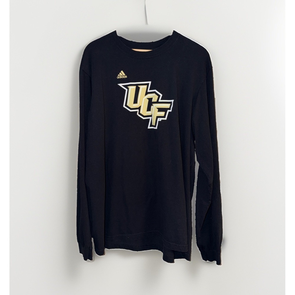 Adidas UCF Knights Long Sleeve Crew Neck T-Shirt Men's XXL Black Cotton